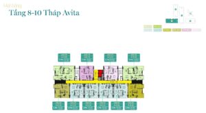 Mặt bằng tầng 8-10 tháp Avita dự án Fiato Premier